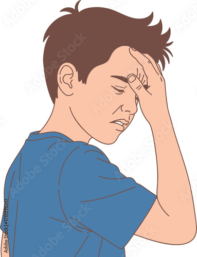 Young Man Experiencing Head Pain	