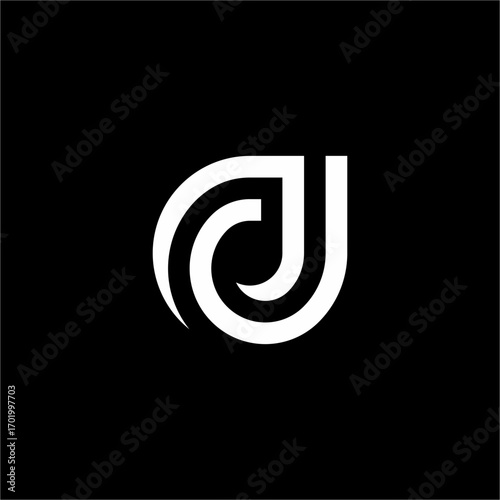 An elegant, futuristic 'D' logo. Its spiral motif represents growth and perpetual motion, perfect for a brand that is both modern and visionary.