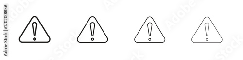 Risk icons illustrations collection on white background. Pixel perfect vector graphics
