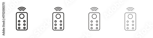 Remote control icons illustrations collection on white background. Pixel perfect vector graphics