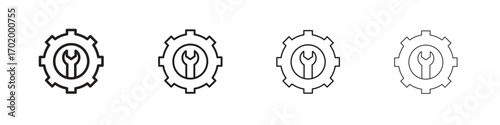 Project Development icons illustrations collection on white background. Pixel perfect vector graphics