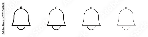 Notification icons illustrations collection on white background. Pixel perfect vector graphics