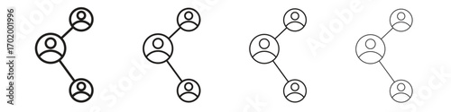 Network icons illustrations collection on white background. Pixel perfect vector graphics