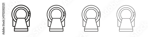 MRI icons illustrations collection on white background. Pixel perfect vector graphics