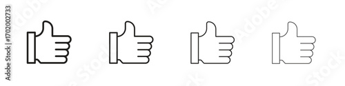 Like icons illustrations collection on white background. Pixel perfect vector graphics