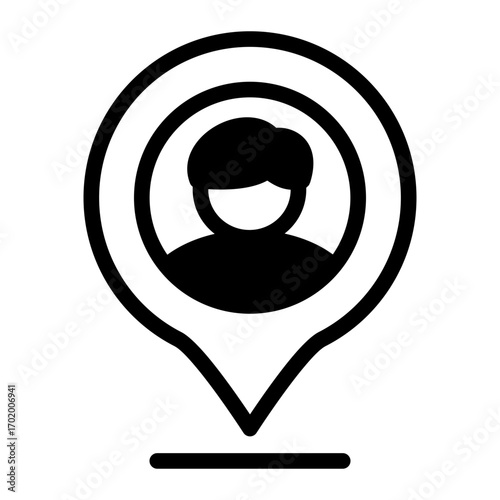 Employee Geolocation Tracking icon from the Corporate icon collection (Mixed Style)