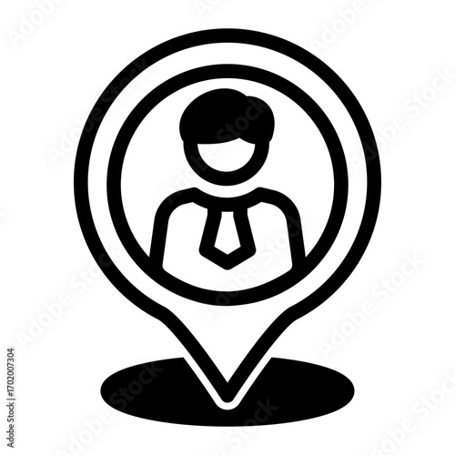 Corporate Address Marker icon from the Corporate icon collection (Mixed Style)