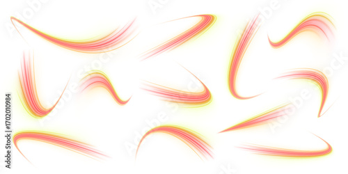 Vector fire lines twist and sparkle with intense glow, forming circular light paths. A sense of magical motion and futuristic energy flow. PNG