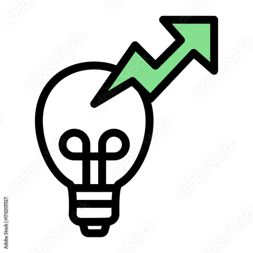 Business Innovation Concept icon from the Corporate icon collection (Outline Color Lineal Style)
