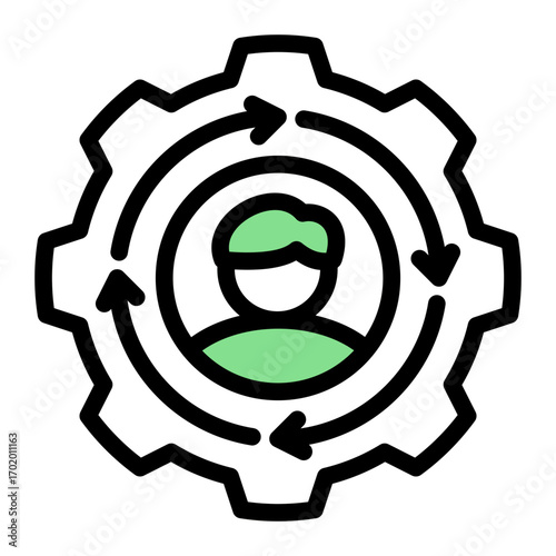 Corporate Organization Governance icon from the Corporate icon collection (Outline Color Lineal Style)