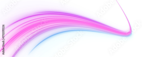 Neon light trails twist along a transparent background, creating a dynamic sense of motion. Glowing curves simulate car speed and acceleration. Perfect for race visuals and high-speed effects. PNG