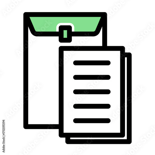 Professional CV Summary icon from the Corporate icon collection (Outline Color Lineal Style)