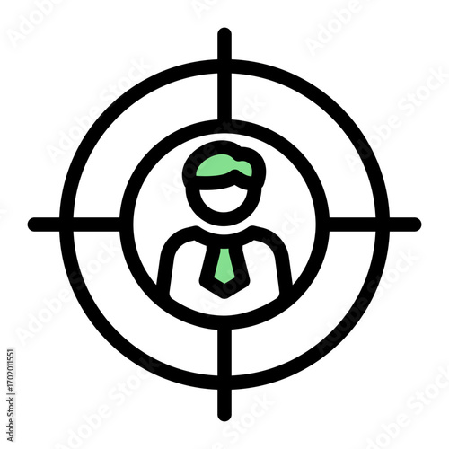 Corporate Talent Recruitment icon from the Corporate icon collection (Outline Color Lineal Style)