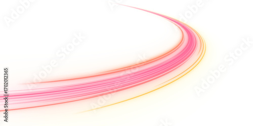 Vector data paths bend and twist in smooth waves, simulating smart connection flow. Transparent background allows seamless layering. Great for IoT or tech product graphics. PNG