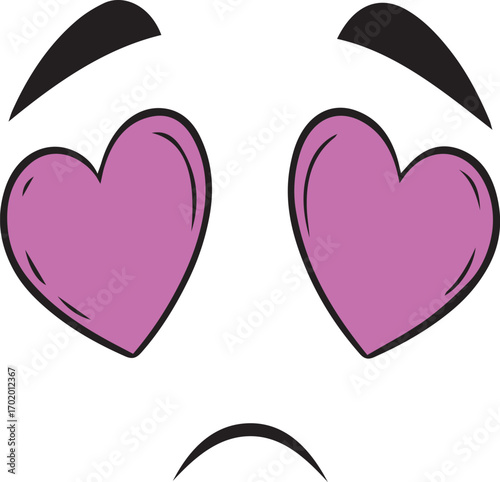  Emotional Expressions Heart Eyed Sad Face