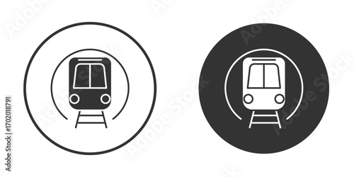 Subway icons collection. Filled flat icons