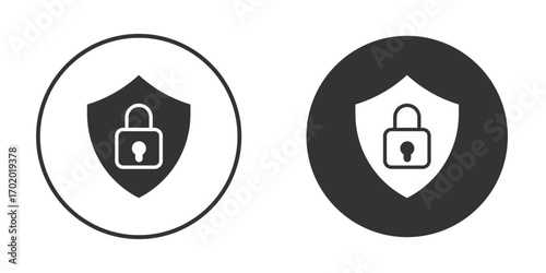 Security lock icons collection. Filled flat icons