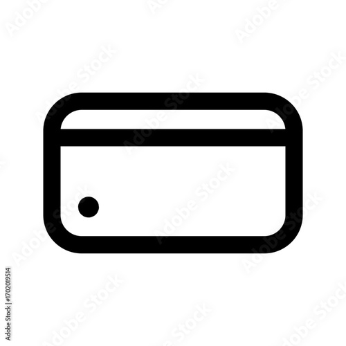 credit card icon on white background