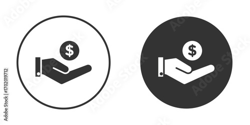 Savings icons collection. Filled flat icons