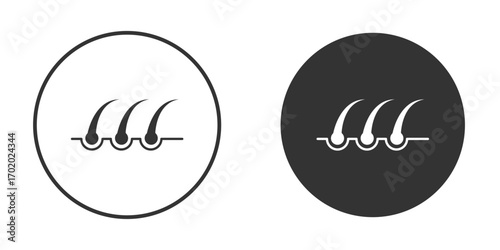 Hair icons collection. Filled flat icons