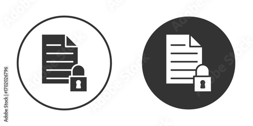 Confidential icons collection. Filled flat icons