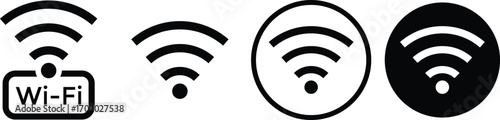 wireless and wifi icon set. Wireless internet Sign. wi-fi point icon. Wireless connection vector illustration

