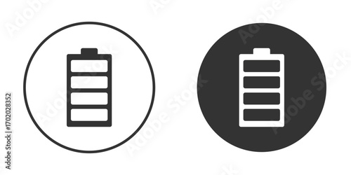 Battery icons collection. Filled flat icons