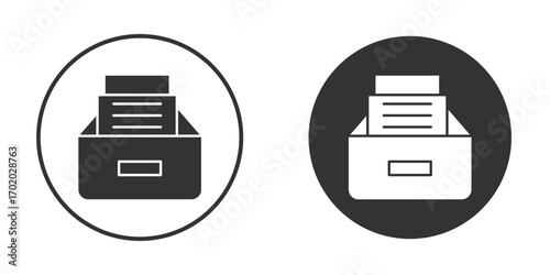 Archive icons collection. Filled flat icons