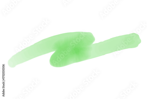 Green watercolor brush stroke