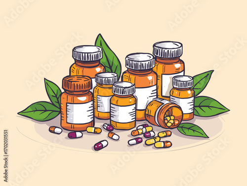 Hand drawn medicines