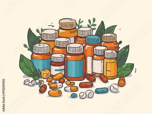 Hand drawn medicines