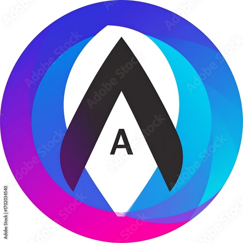 Free Download Vibrant abstract logo featuring a large letter A - GFXLoad