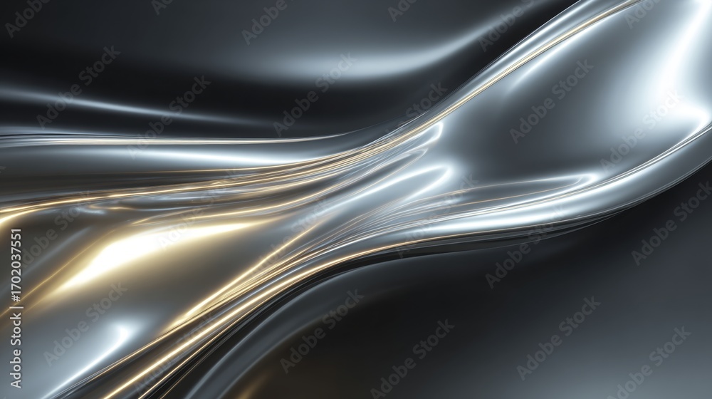 Obraz premium a manipulated photograph showcasing artistic rendition of metallic material with abstract light and reflection patterns