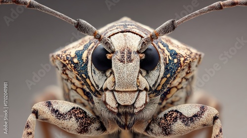 Wallpaper Mural Macro shot of insect with detailed eyes, textured wings and natural camouflage pattern Torontodigital.ca