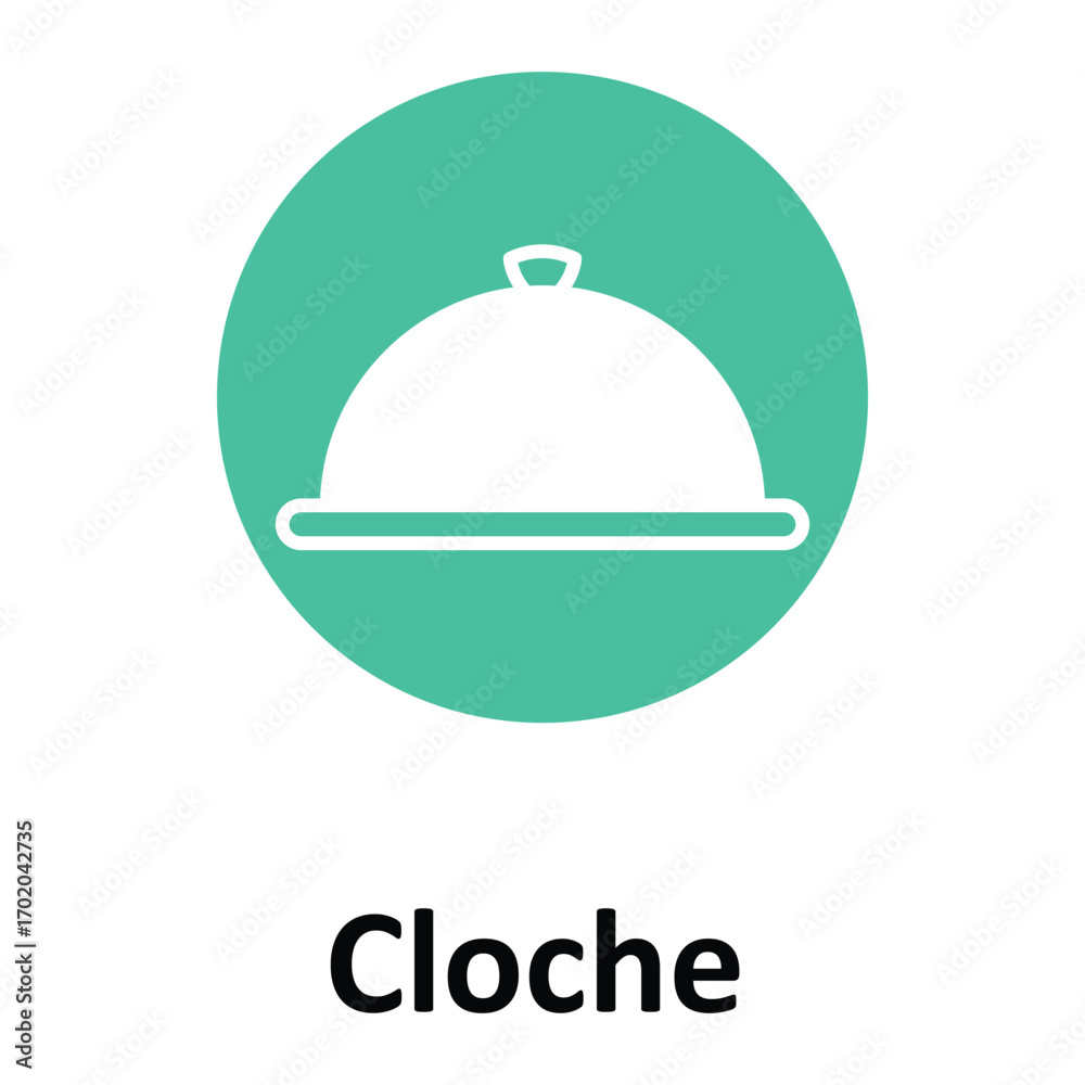 Obraz premium Cloche Vector icon which can easily modify or edit