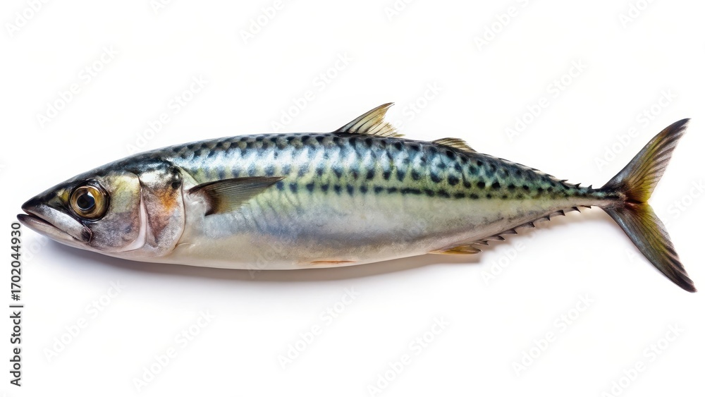 Fototapeta premium fresh mackerel fish on white background