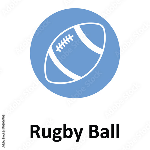 Rugby Ball Vector icon which can easily modify or edit