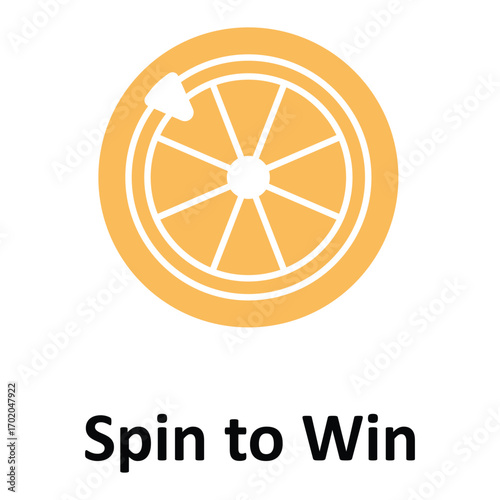 Spin to Win Vector icon which can easily modify or edit