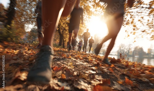 Autumn Runners: A vibrant fall run through nature's beauty