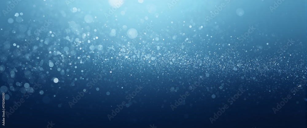 Obraz premium Abstract blue underwater scene with bokeh lights creating a dreamy and serene atmosphere for backgrounds and designs