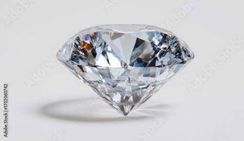 Close-up of a brilliant-cut diamond