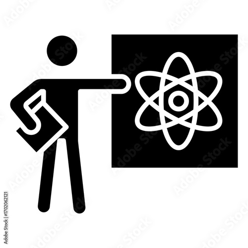 Scientist Teacher Glyph Icon