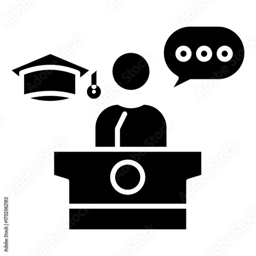 Conference Glyph Icon