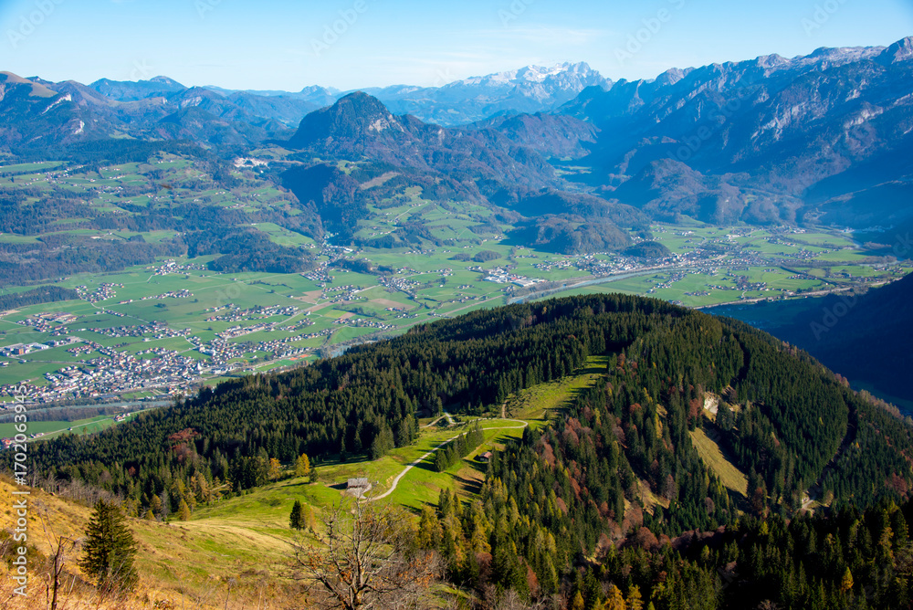 Naklejka premium Berchtesgaden Alps in Rossfeld Panorama View - Germany