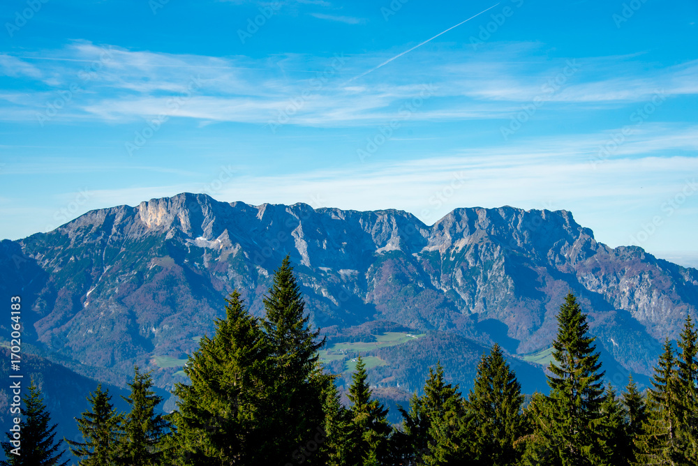 Obraz premium Berchtesgaden Alps in Rossfeld Panorama View - Germany