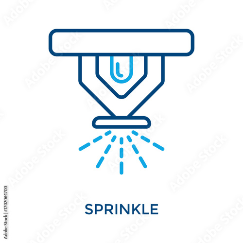 Sprinkle Icon Outline Color Style. Vector Illustration For Graphic Design