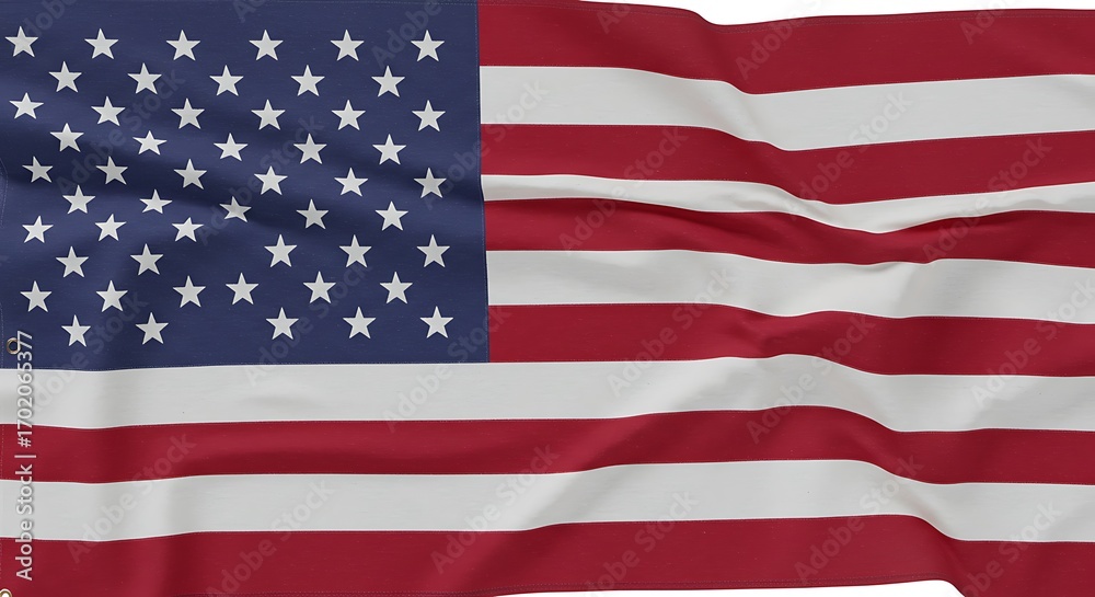 Fototapeta premium Stars and Stripes: A 3D Render of American Pride