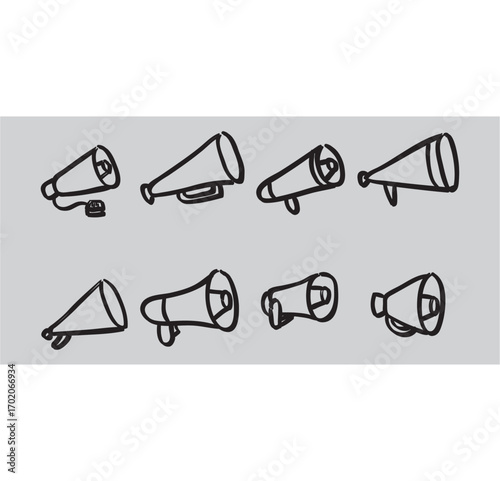 Megaphone icon set. Megaphone...