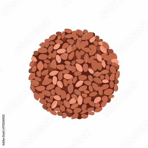 Heap of Flax Seeds Nutrition Natural Healthy Eating Ingredient Food