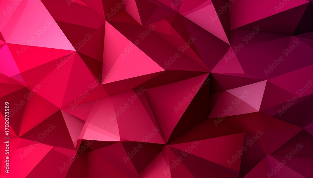 Obraz premium Red and Pink 3D Abstract Background 赤とピンクの立体的な抽象背景